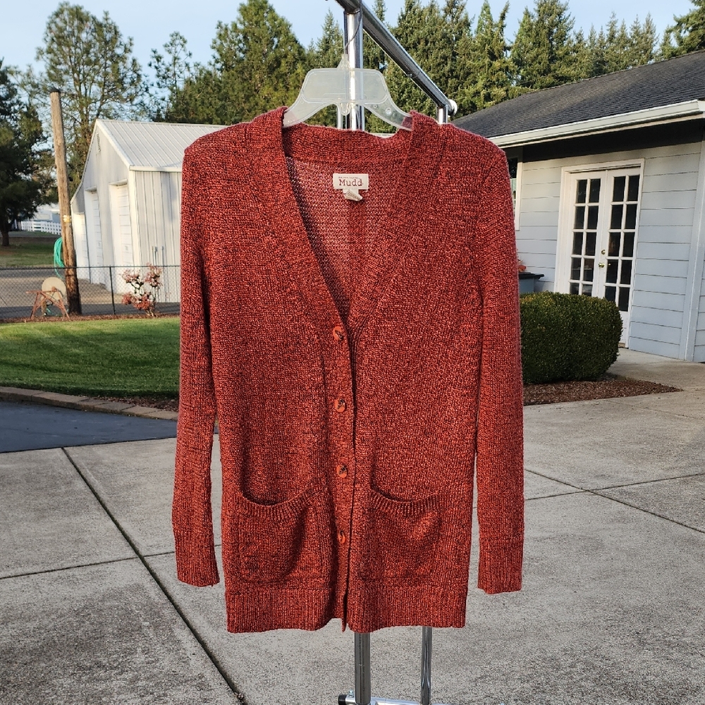 Mudd Rust Knit Cardigan